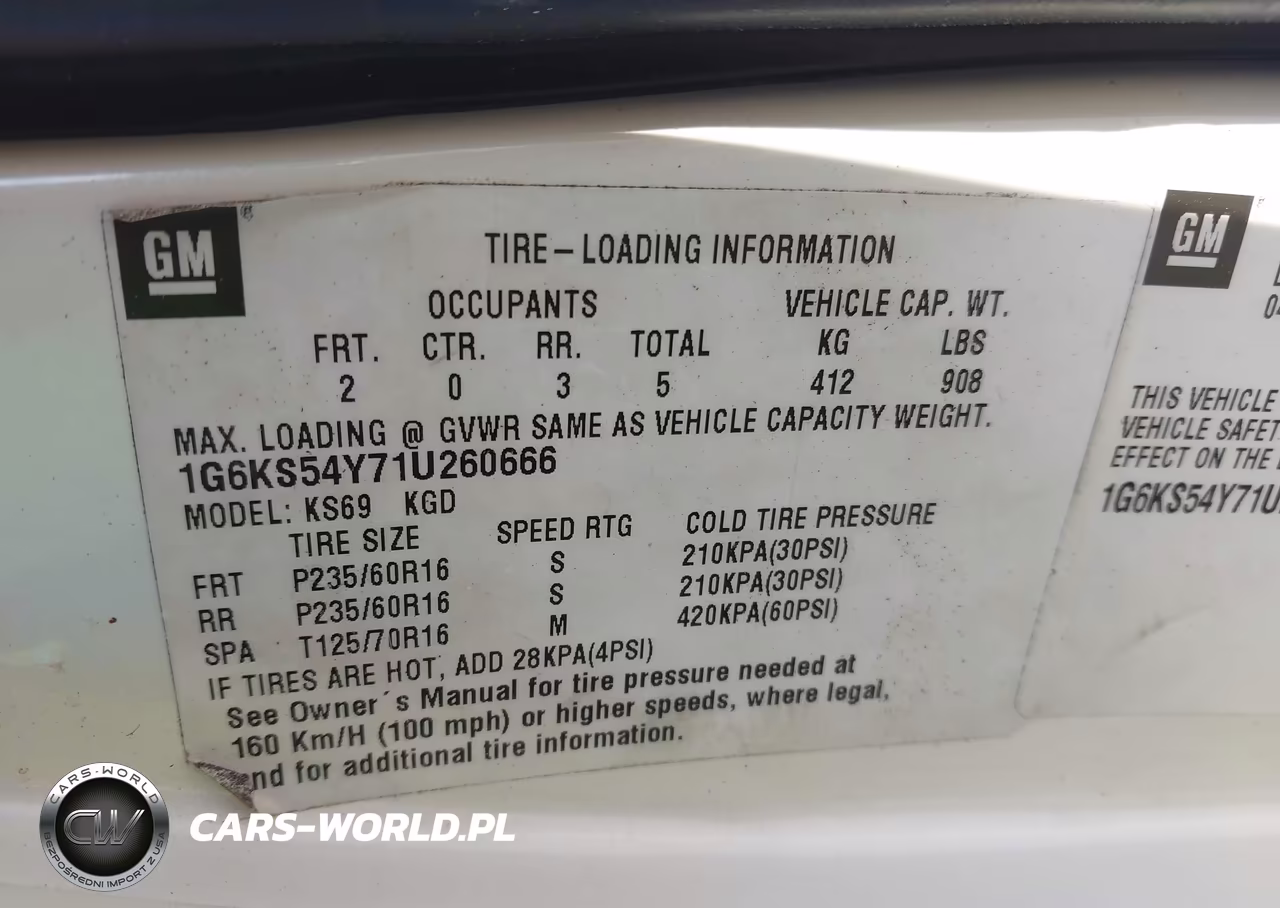 2001 Cadillac Seville Sls W-Tx7 VIN:1G6KS54Y71U260666 - 9