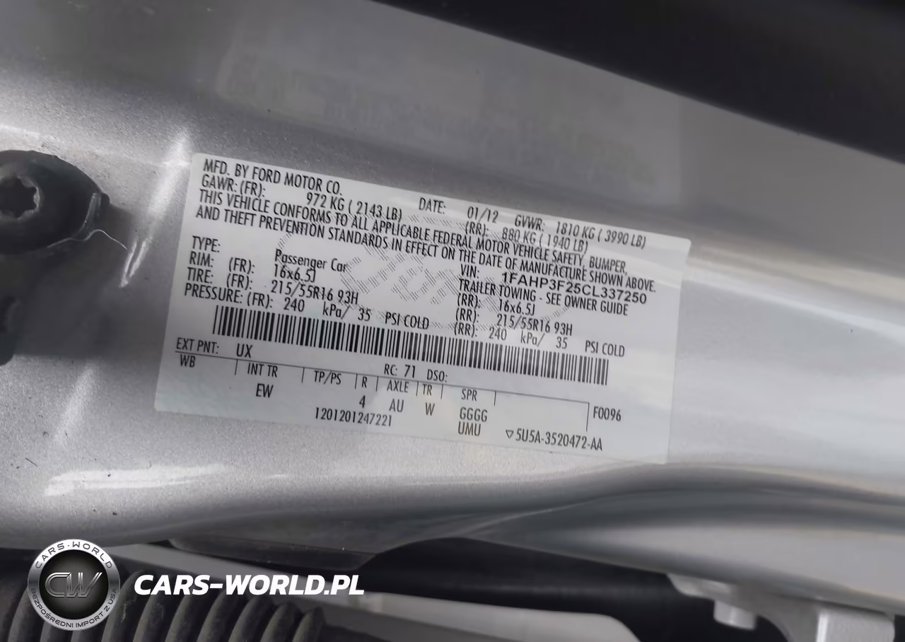 2012 Ford Focus Se VIN:1FAHP3F25CL337250 - 9