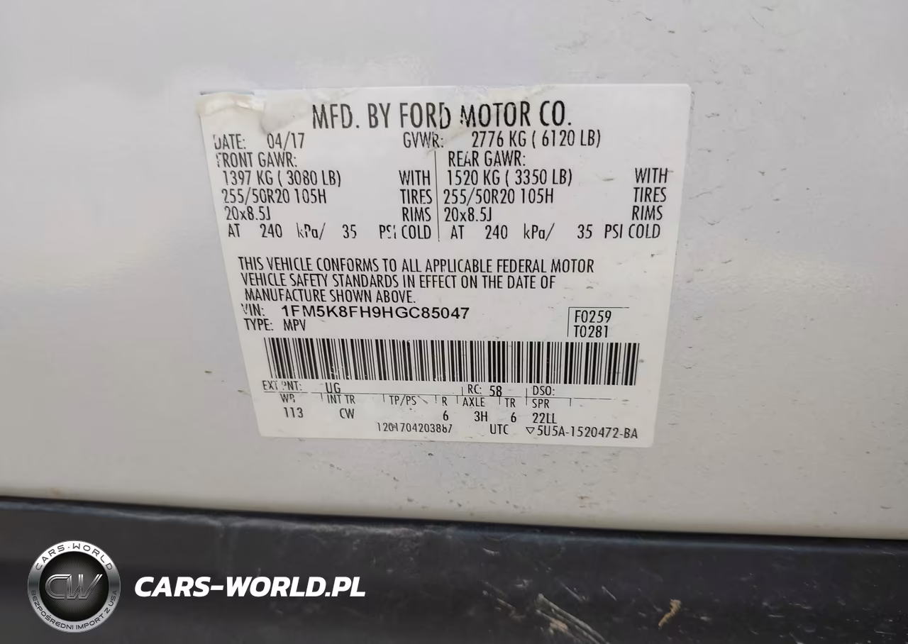 2017 Ford Explorer Limited VIN:1FM5K8FH9HGC85047 - 9