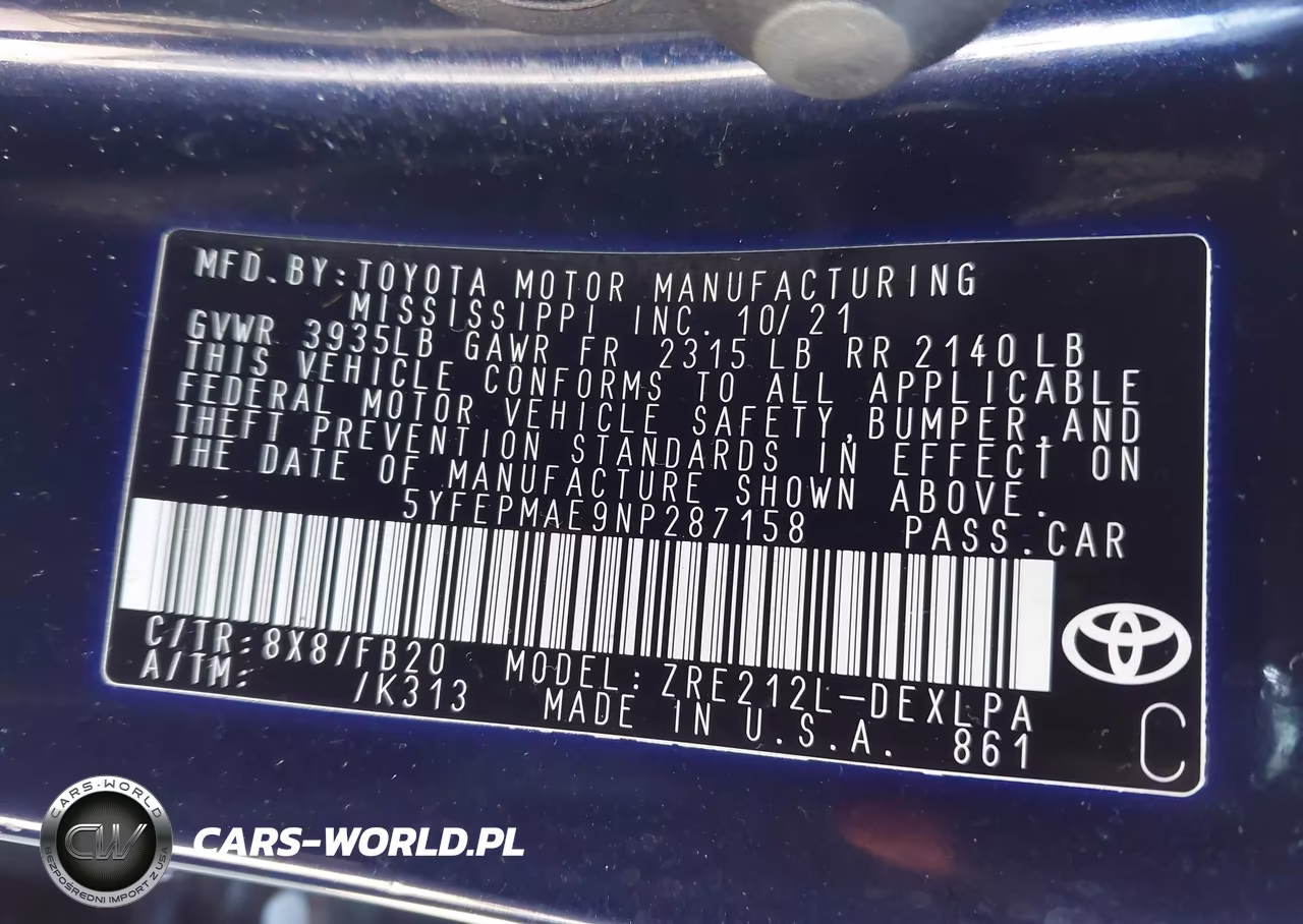 2022 Toyota Corolla Le VIN:5YFEPMAE9NP287158 - 9