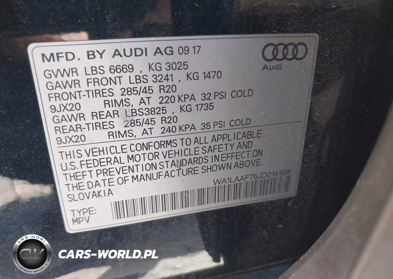 2018 Audi Q7 3.0T Premium VIN:WA1LAAF75JD014498 - 9