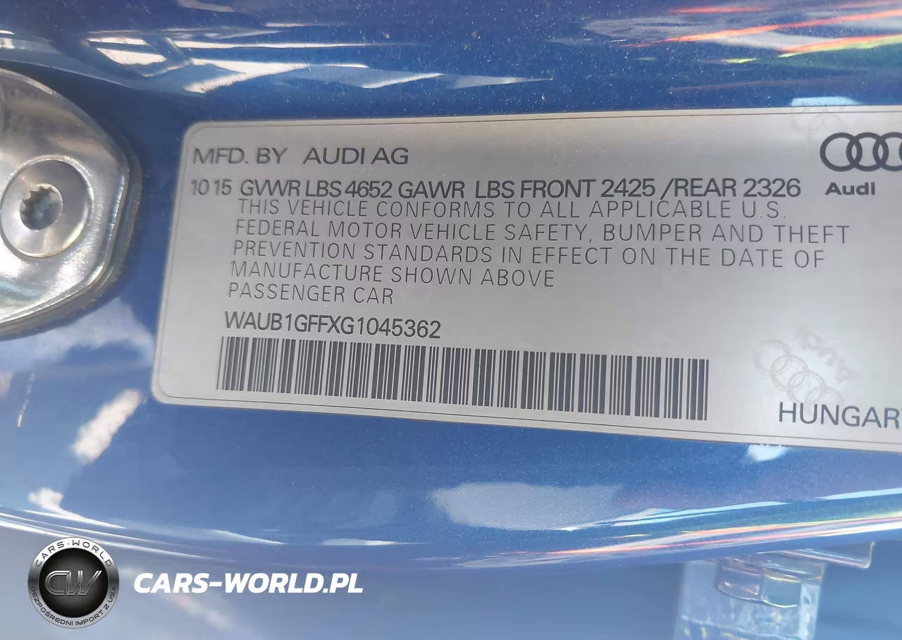 2016 Audi S3 2.0T Premium Plus VIN:WAUB1GFFXG1045362 - 9