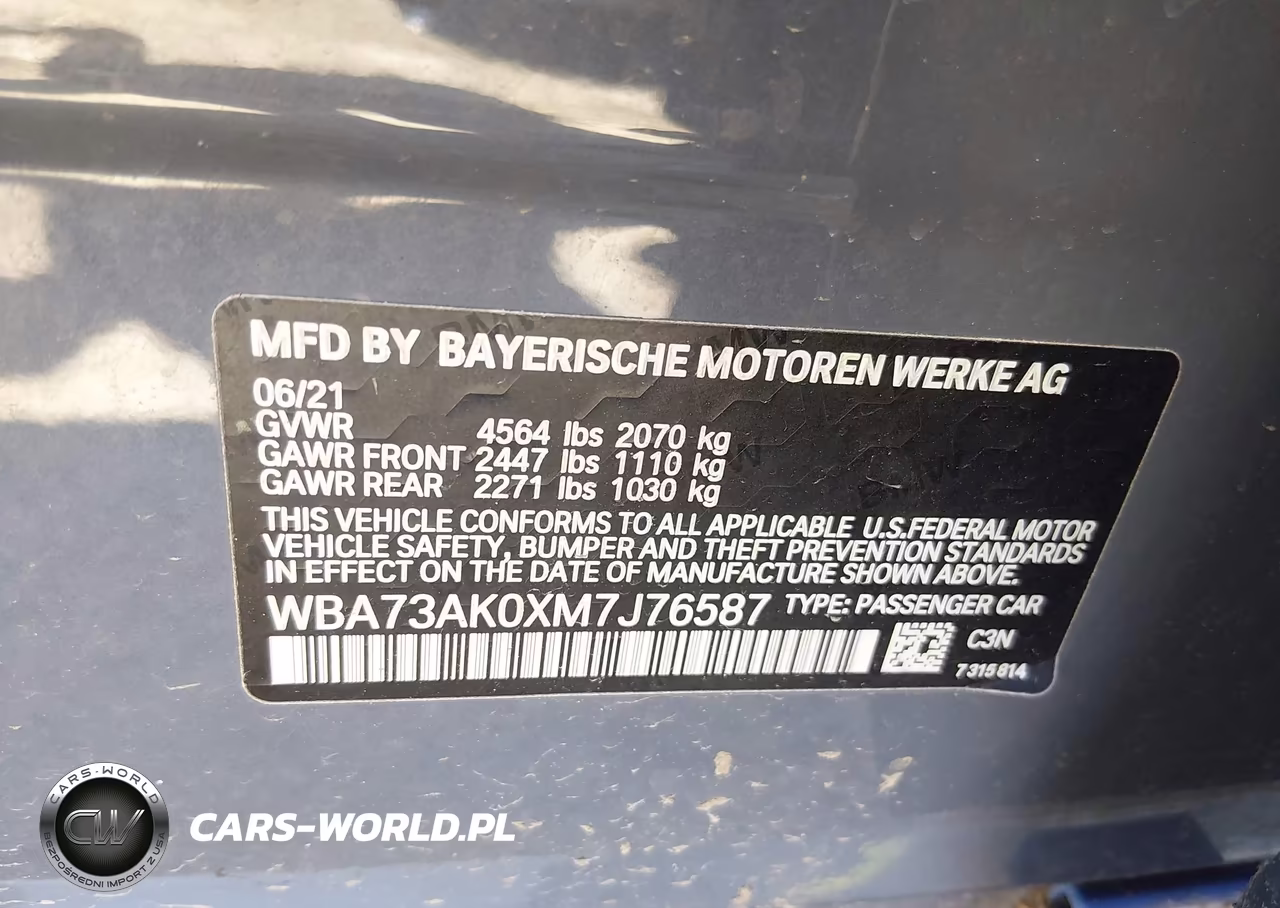 2021 BMW 228I Gran Coupe xDrive VIN:WBA73AK0XM7J76587 - 9