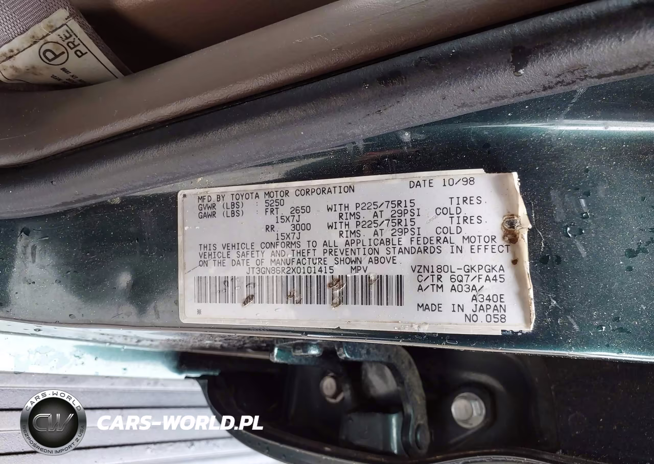 1999 Toyota 4Runner Sr5 V6 VIN:JT3GN86R2X0101415 - 9