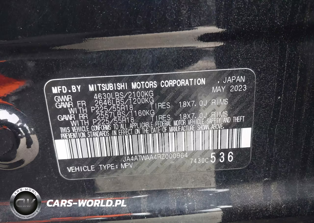2024 Mitsubishi Eclipse Cross Se S-Awc-Sel S-Awc VIN:JA4ATWAA4RZ000964 - 9