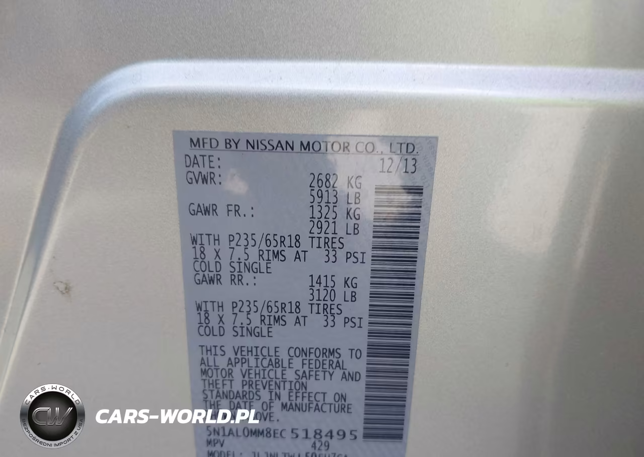 2014 Infiniti Qx60 VIN:5N1AL0MM8EC518495 - 9