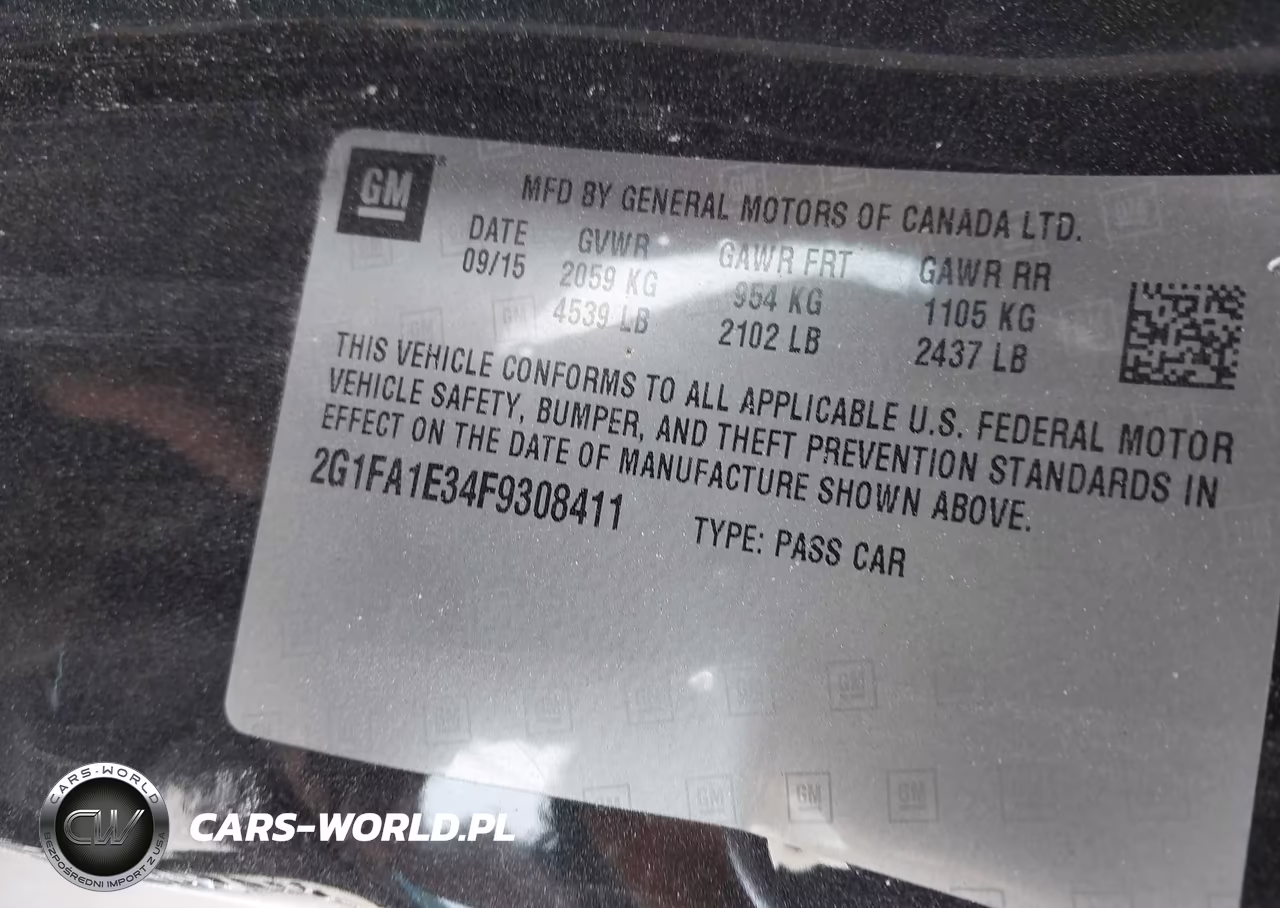 2015 Chevrolet Camaro 1Ls VIN:2G1FA1E34F9308411 - 9