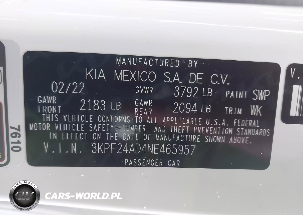 2022 Kia Forte Lxs VIN:3KPF24AD4NE465957 - 9