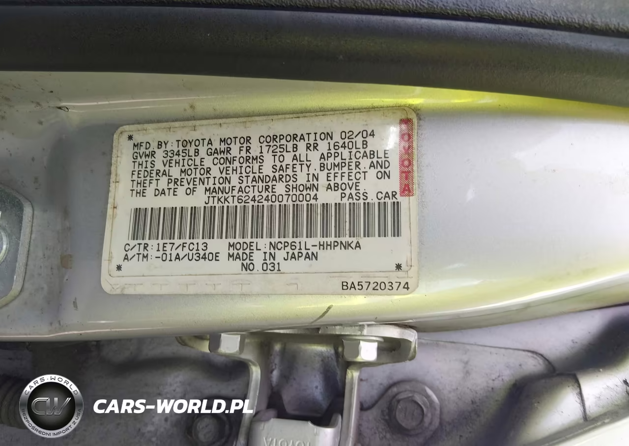 2004 Scion Xa VIN:JTKKT624240070004 - 9
