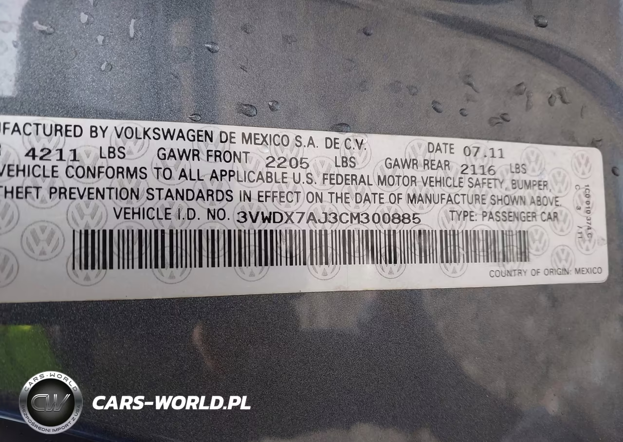 2012 Volkswagen Jetta 2.5L Se VIN:3VWDX7AJ3CM300885 - 9