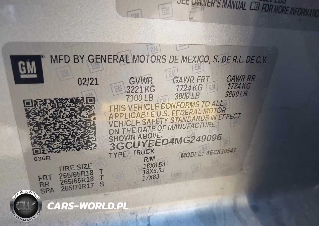 2021 Chevrolet Silverado 1500 4Wd Short Bed Rst VIN:3GCUYEED4MG249096 - 9