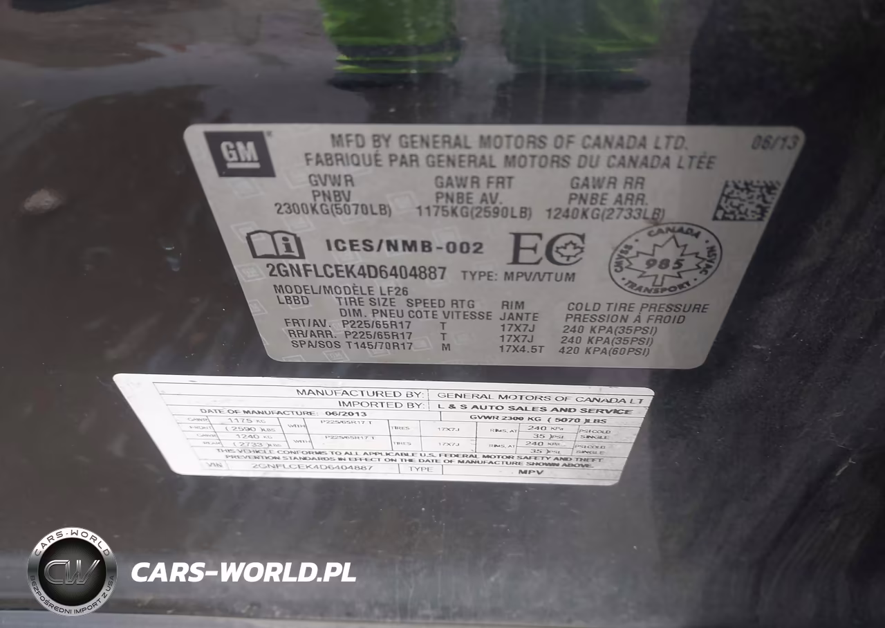 2013 Chevrolet Equinox Ls VIN:2GNFLCEK4D6404887 - 9