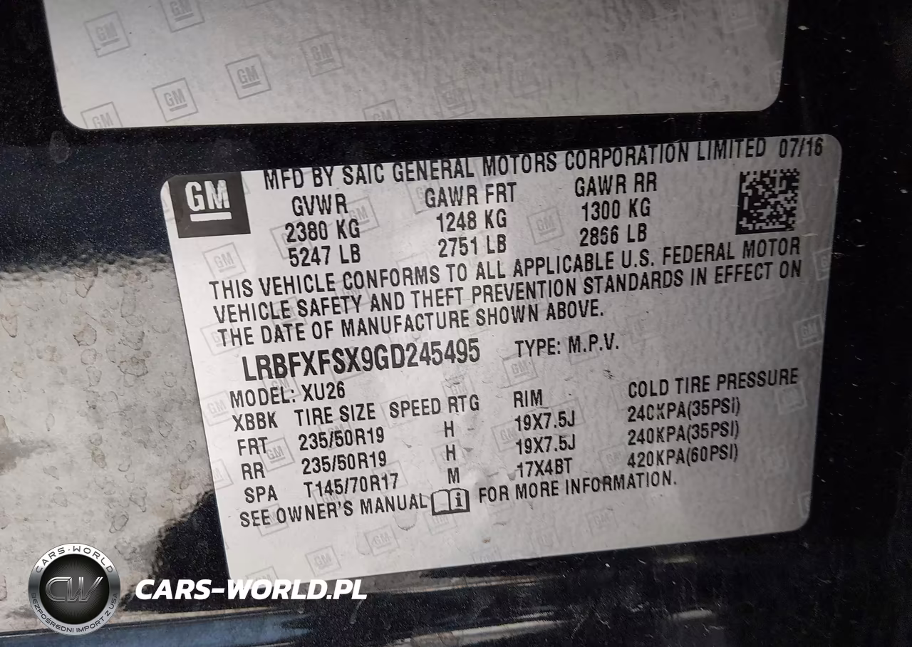 2016 Buick Envision Premium Ii VIN:LRBFXFSX9GD245495 - 9