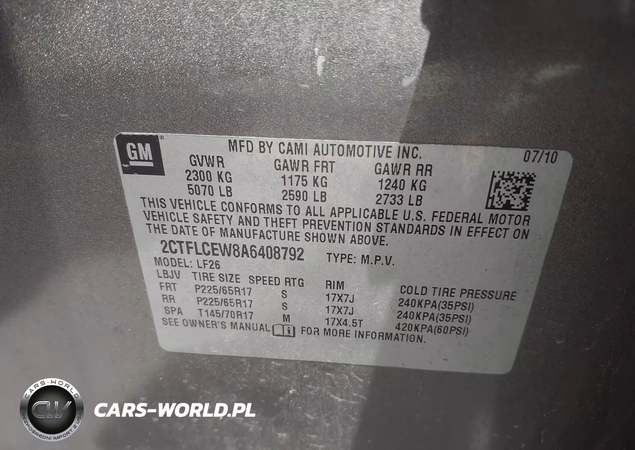 2010 GMC Terrain Sle-1 VIN:2CTFLCEW8A6408792 - 9