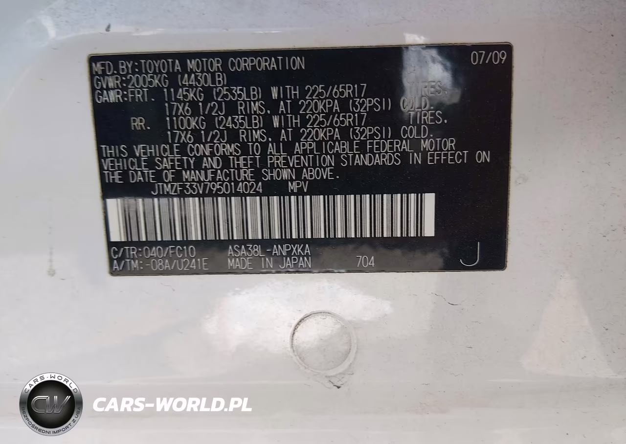 2009 Toyota Rav4 VIN:JTMZF33V795014024 - 9