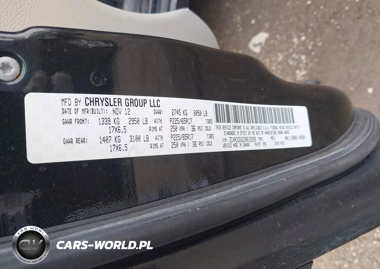 2013 Dodge Grand Caravan Crew VIN:2C4RDGDG2DR619299 - 9