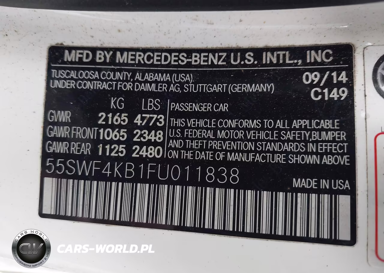 2015 Mercedes-Benz C 300 4Matic VIN:55SWF4KB1FU011838 - 9