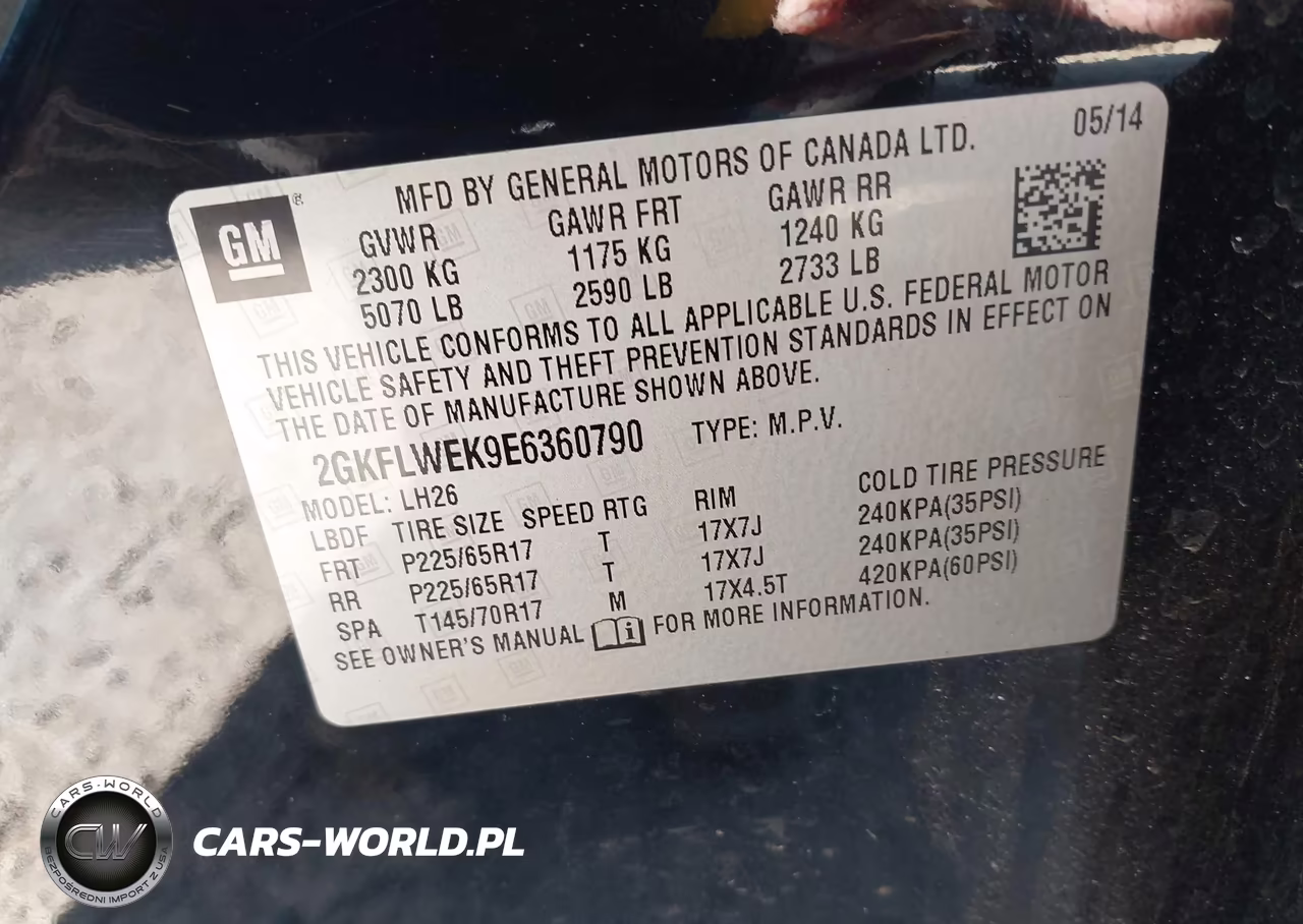 2014 GMC Terrain Sle-2 VIN:2GKFLWEK9E6360790 - 9