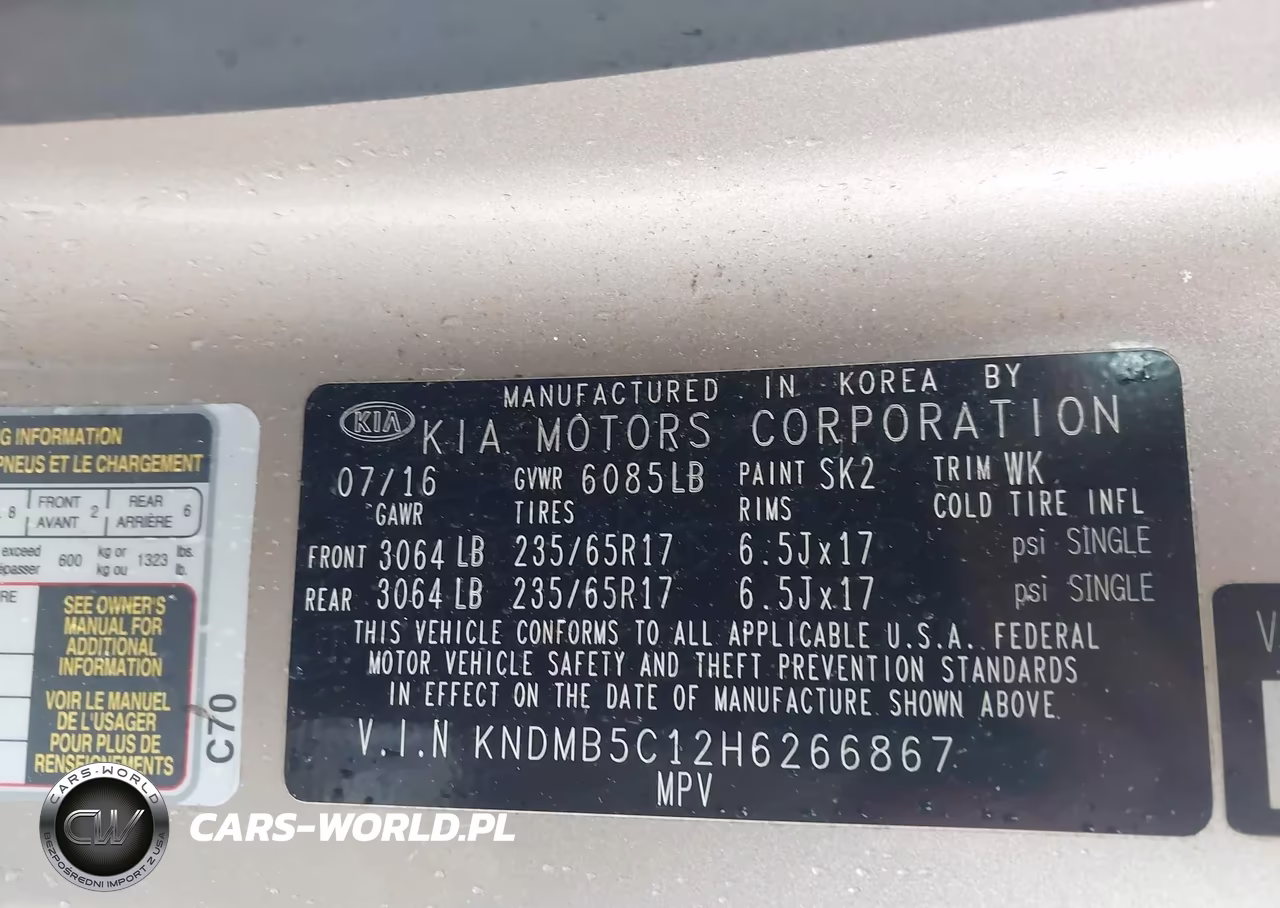 2017 Kia Sedona Lx VIN:KNDMB5C12H6266867 - 9