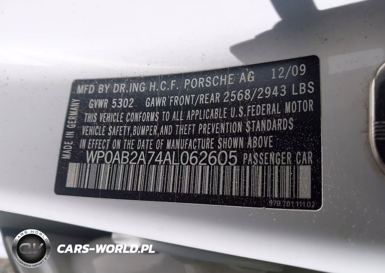 2010 Porsche Panamera S VIN:WP0AB2A74AL062605 - 9