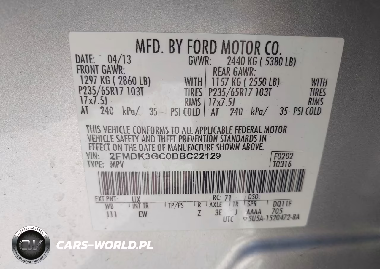2013 Ford Edge Se VIN:2FMDK3GC0DBC22129 - 9