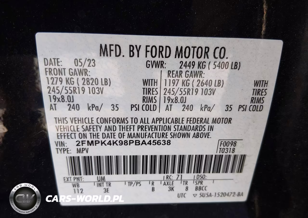 2023 Ford Edge Titanium VIN:2FMPK4K98PBA45638 - 9