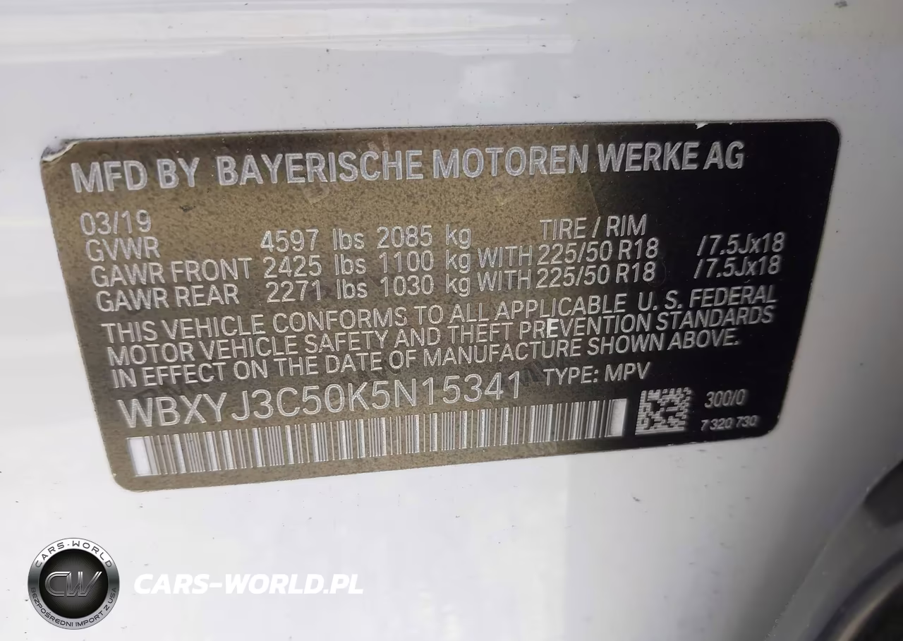 2019 BMW X2 Sdrive28I VIN:WBXYJ3C50K5N15341 - 9