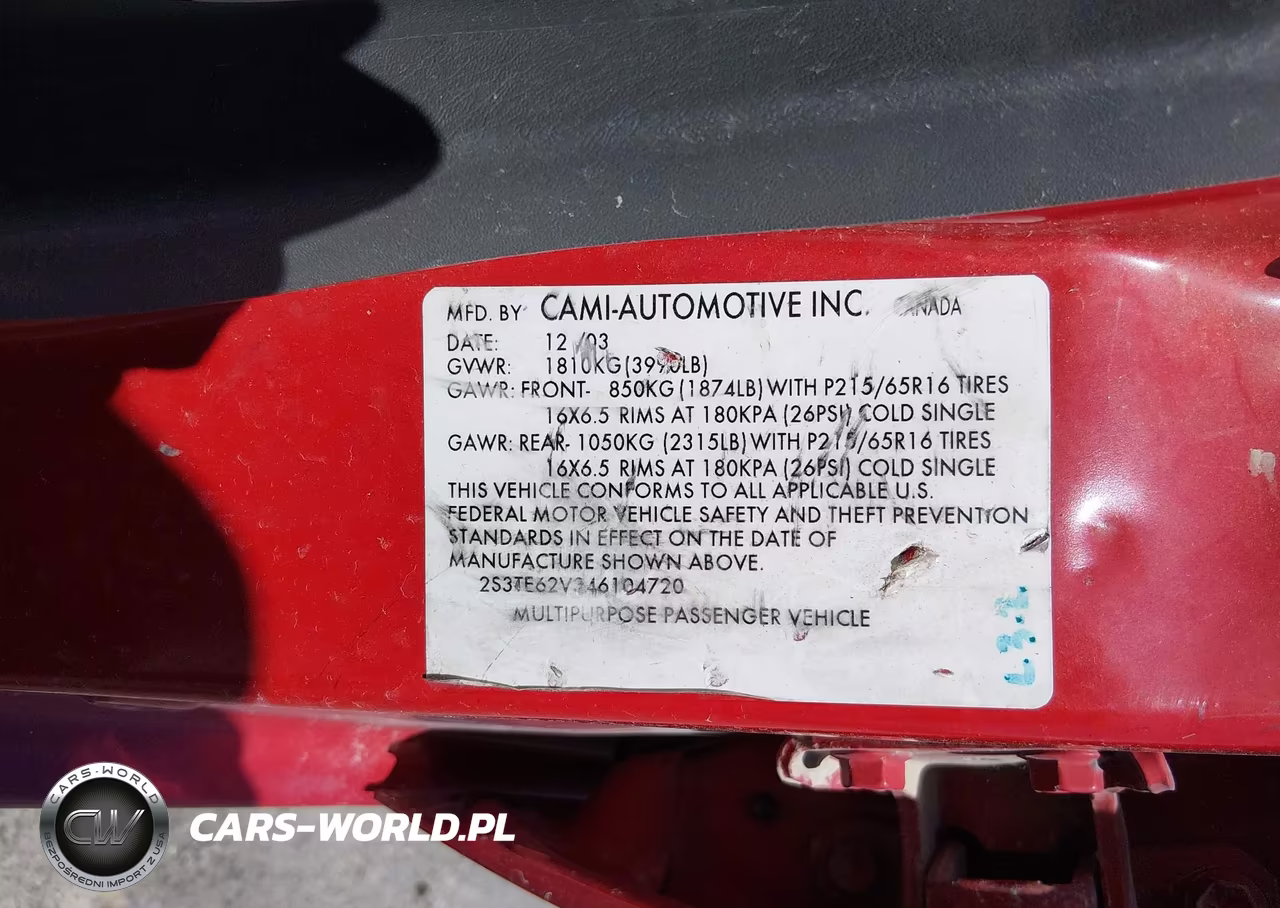 2004 Suzuki Vitara V6 Lx VIN:2S3TE62V346104720 - 9
