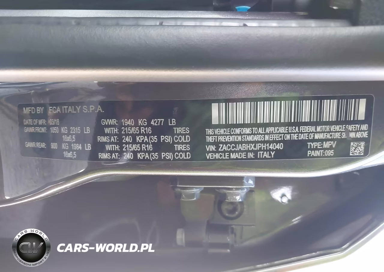 2018 Jeep Renegade Latitude Fwd VIN:ZACCJABHXJPH14040 - 9