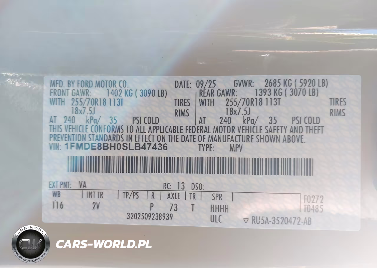 2025 Ford Bronco Outer Banks VIN:1FMDE8BH0SLB47436 - 9