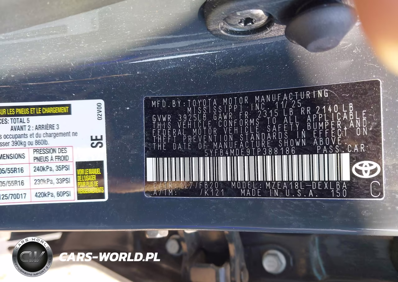2026 Toyota Corolla Le VIN:5YFB4MDE9TP388186 - 9