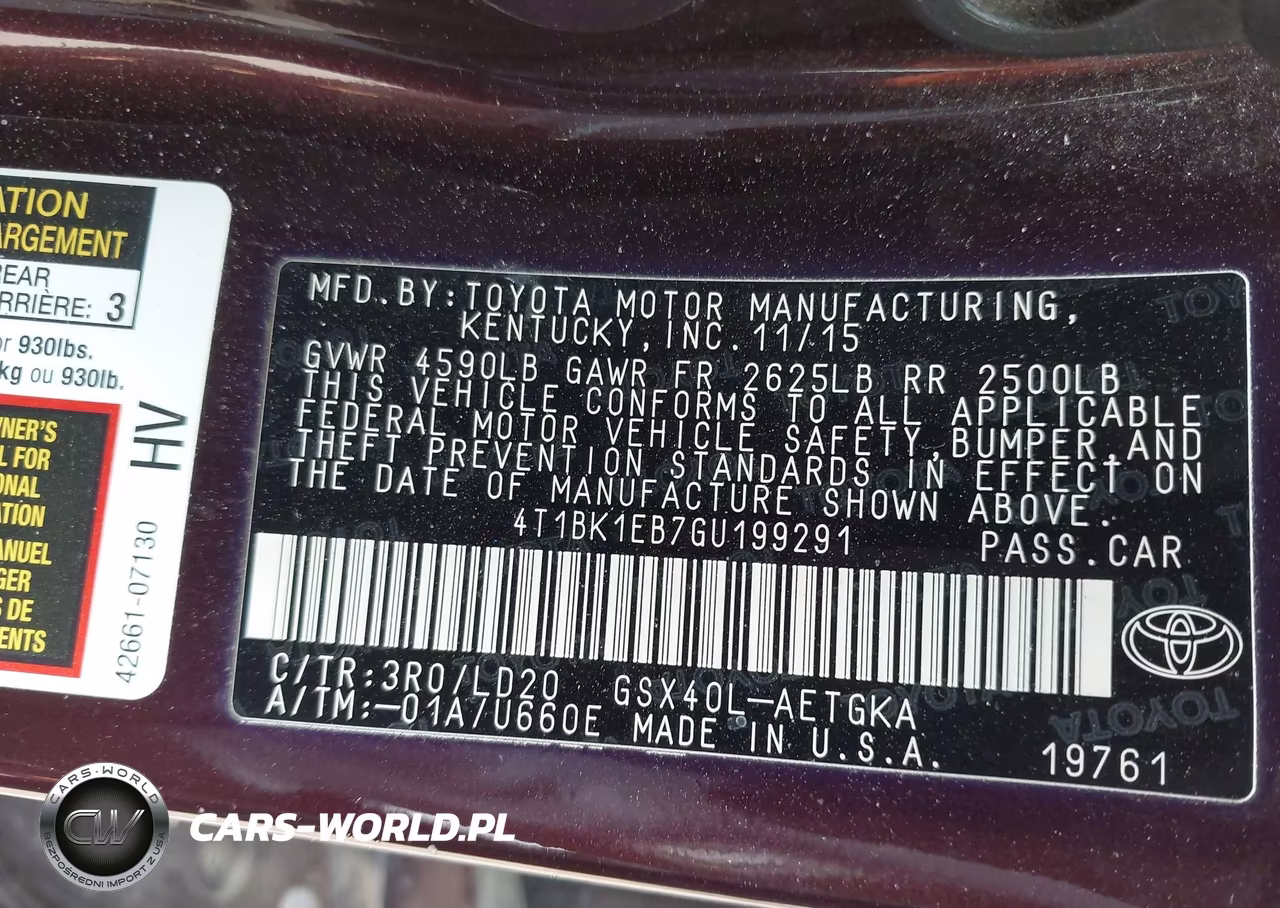 2016 Toyota Avalon Xle VIN:4T1BK1EB7GU199291 - 9