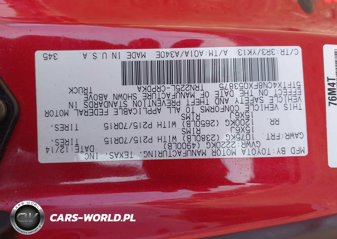 2015 Toyota Tacoma VIN:5TFTX4CN8FX053875 - 9