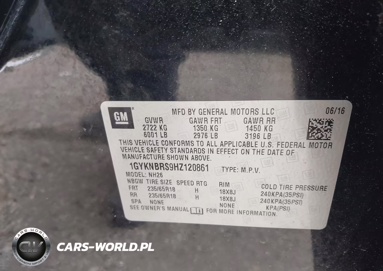 2017 Cadillac Xt5 Luxury VIN:1GYKNBRS9HZ120861 - 9