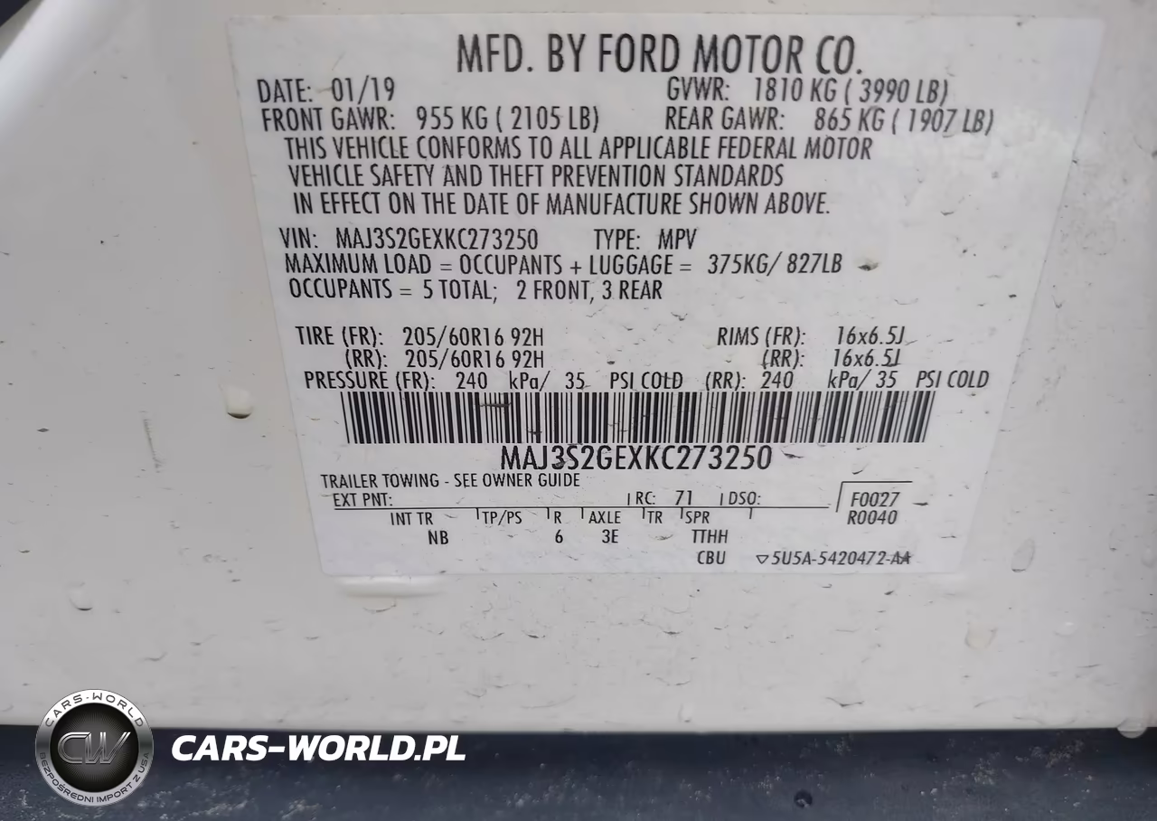 2019 Ford Ecosport Se VIN:MAJ3S2GEXKC273250 - 9