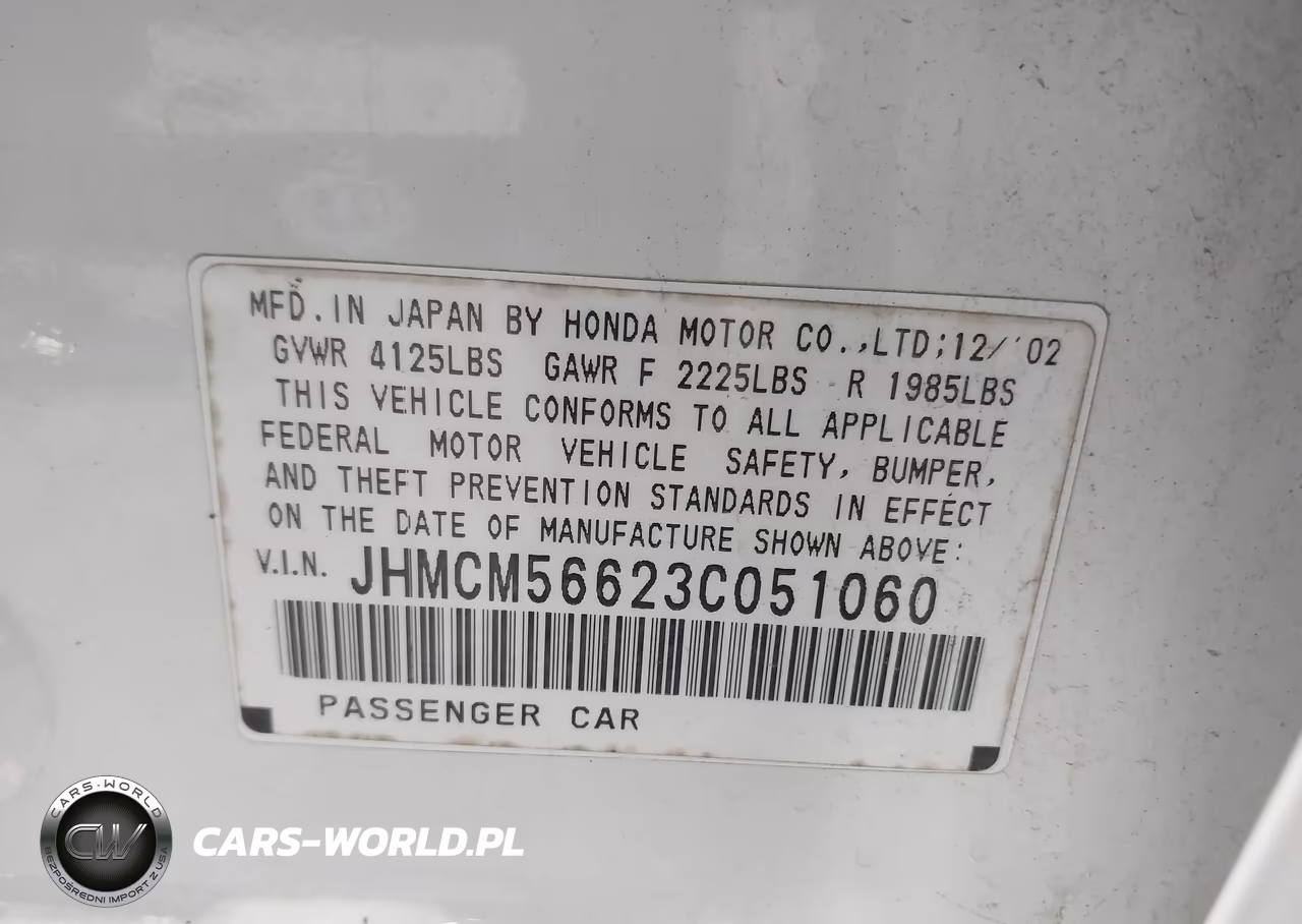 2003 Honda Accord 2.4 Ex VIN:JHMCM56623C051060 - 9
