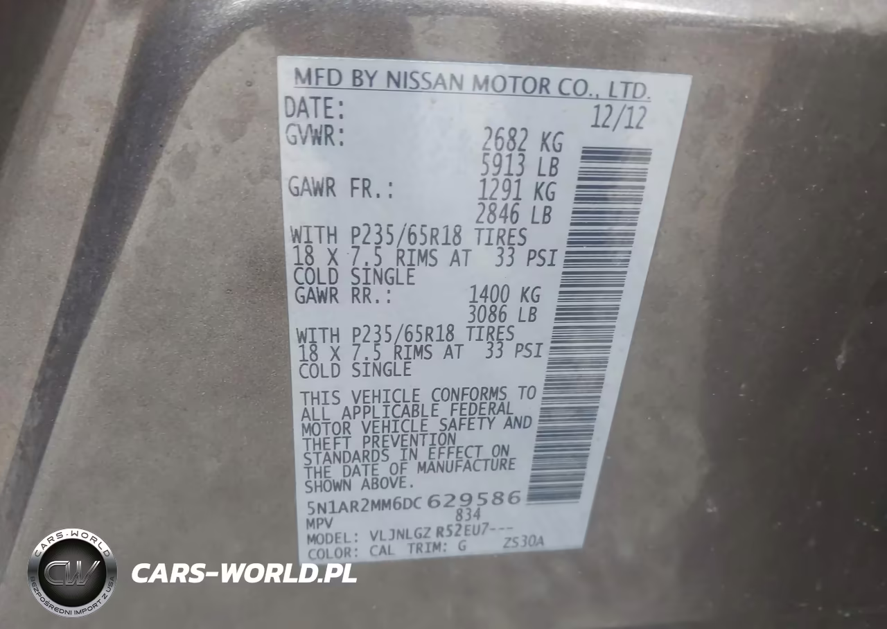 2013 Nissan Pathfinder Sl VIN:5N1AR2MM6DC629586 - 9