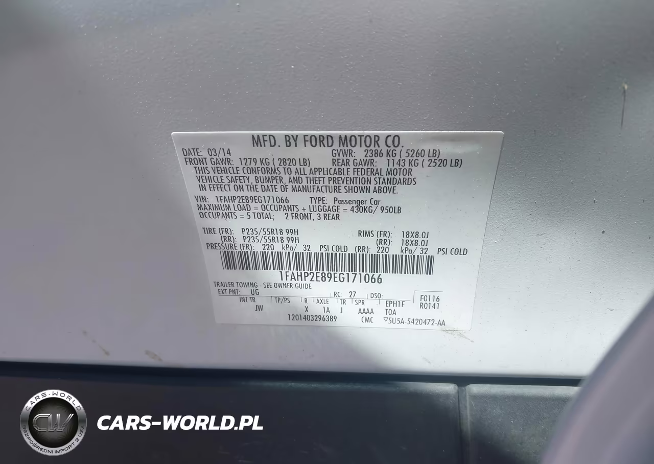 2014 Ford Taurus Sel VIN:1FAHP2E89EG171066 - 9