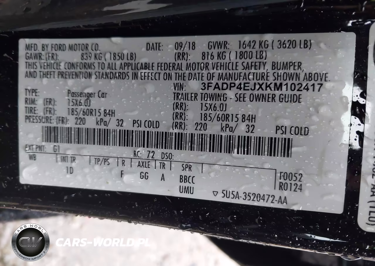2019 Ford Fiesta Se VIN:3FADP4EJXKM102417 - 9