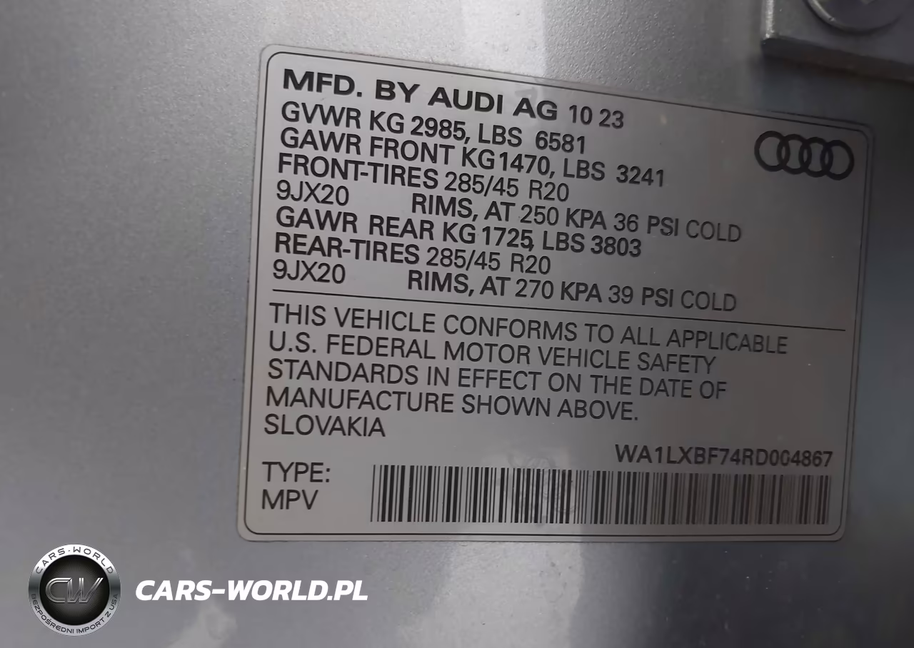 2024 Audi Q7 Premium Plus 55 Tfsi Quattro Tiptronic VIN:WA1LXBF74RD004867 - 9