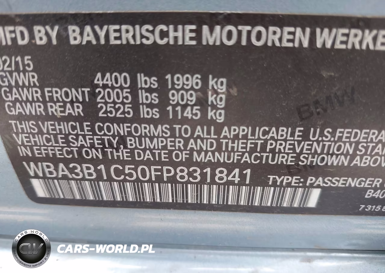 2015 BMW 320I VIN:WBA3B1C50FP831841 - 9