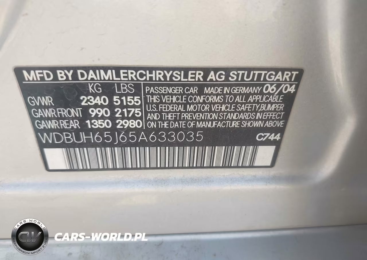 2005 Mercedes-Benz E 320 VIN:WDBUH65J65A633035 - 9