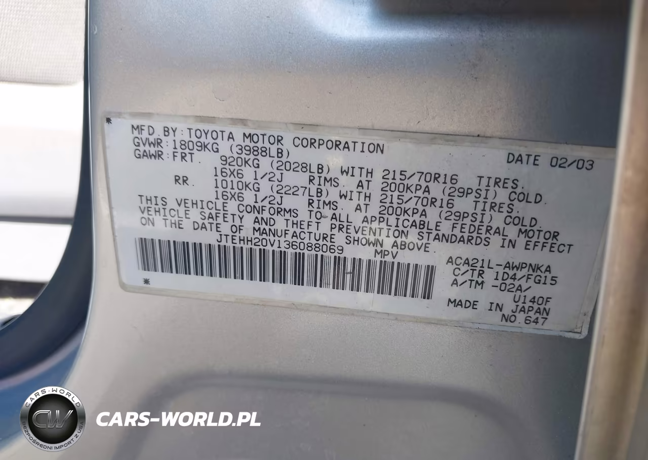 2003 Toyota Rav4 VIN:JTEHH20V136088069 - 9