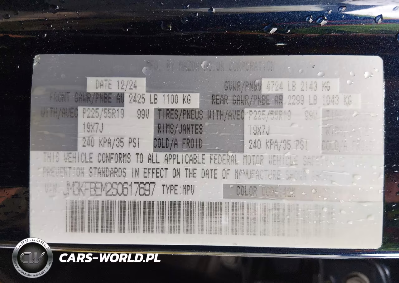 2025 Mazda Cx-5 2.5 S Premium Plus VIN:JM3KFBEM2S0617697 - 9