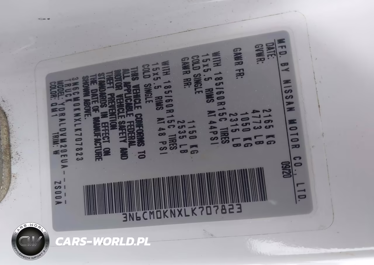 2020 Nissan Nv200 Cargo S Xtronic Cvt VIN:3N6CM0KNXLK707823 - 9