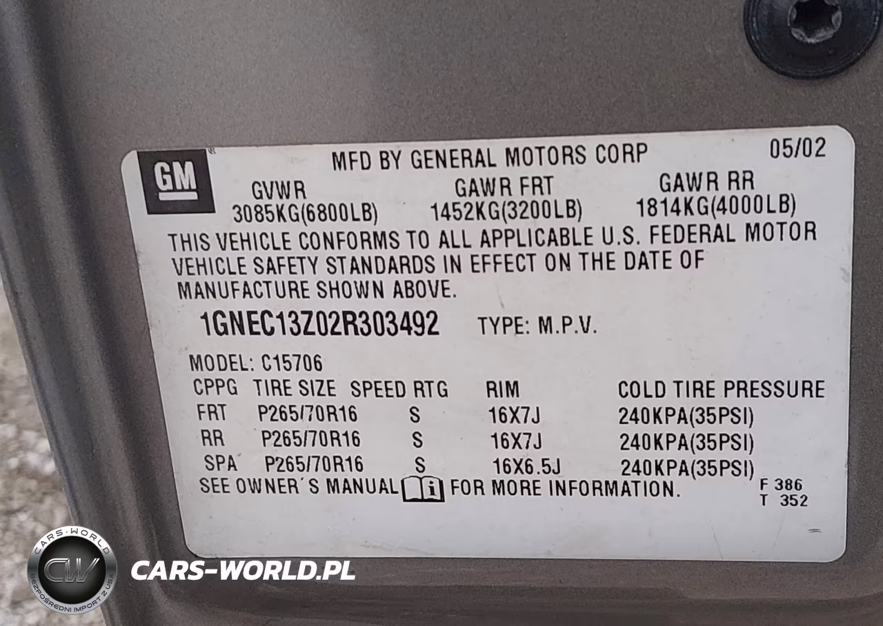 2002 Chevrolet Tahoe Lt VIN:1GNEC13Z02R303492 - 9