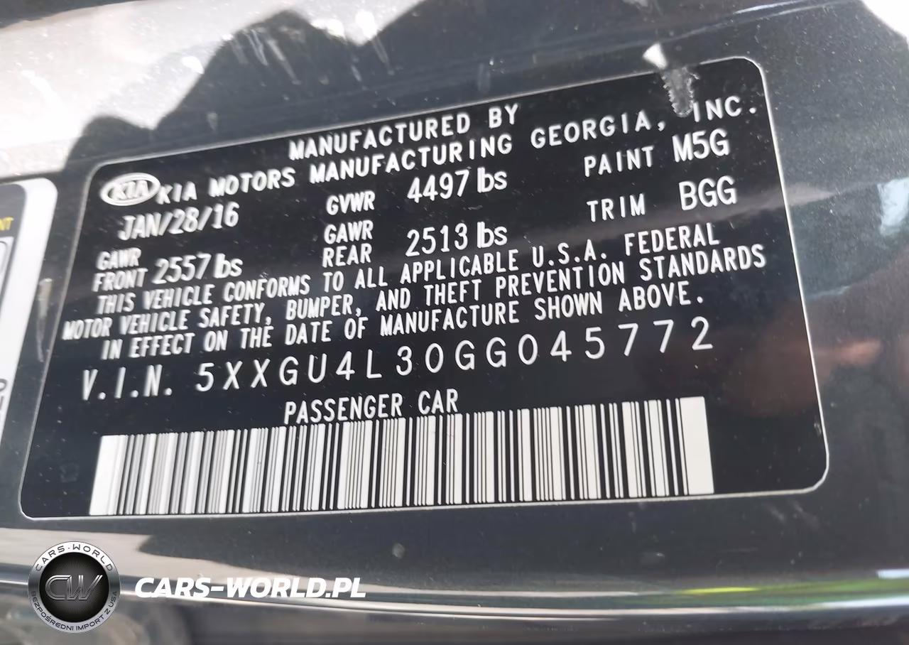 2016 Kia Optima Ex VIN:5XXGU4L30GG045772 - 9