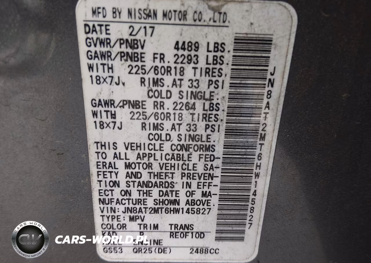 2017 Nissan Rogue Sl VIN:JN8AT2MT6HW145827 - 9