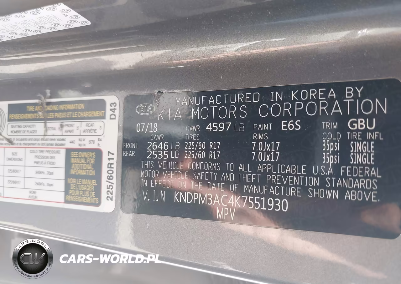 2019 Kia Sportage Lx VIN:KNDPM3AC4K7551930 - 9