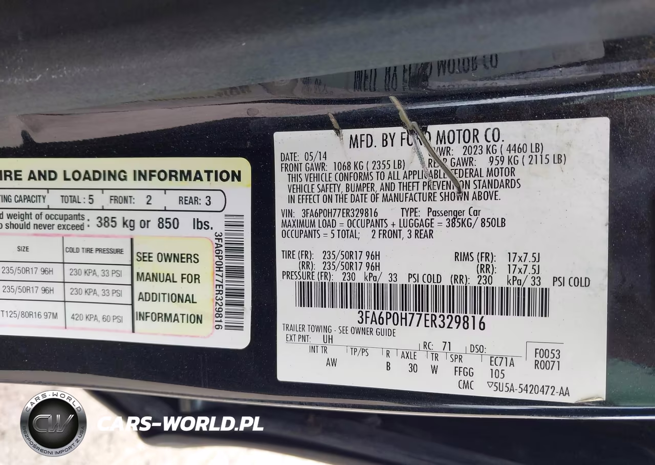 2014 Ford Fusion Se VIN:3FA6P0H77ER329816 - 9